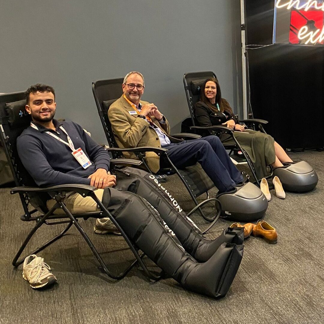 Compression Boot Hire for Wellbeing Areas at Events and for Corporate Clients